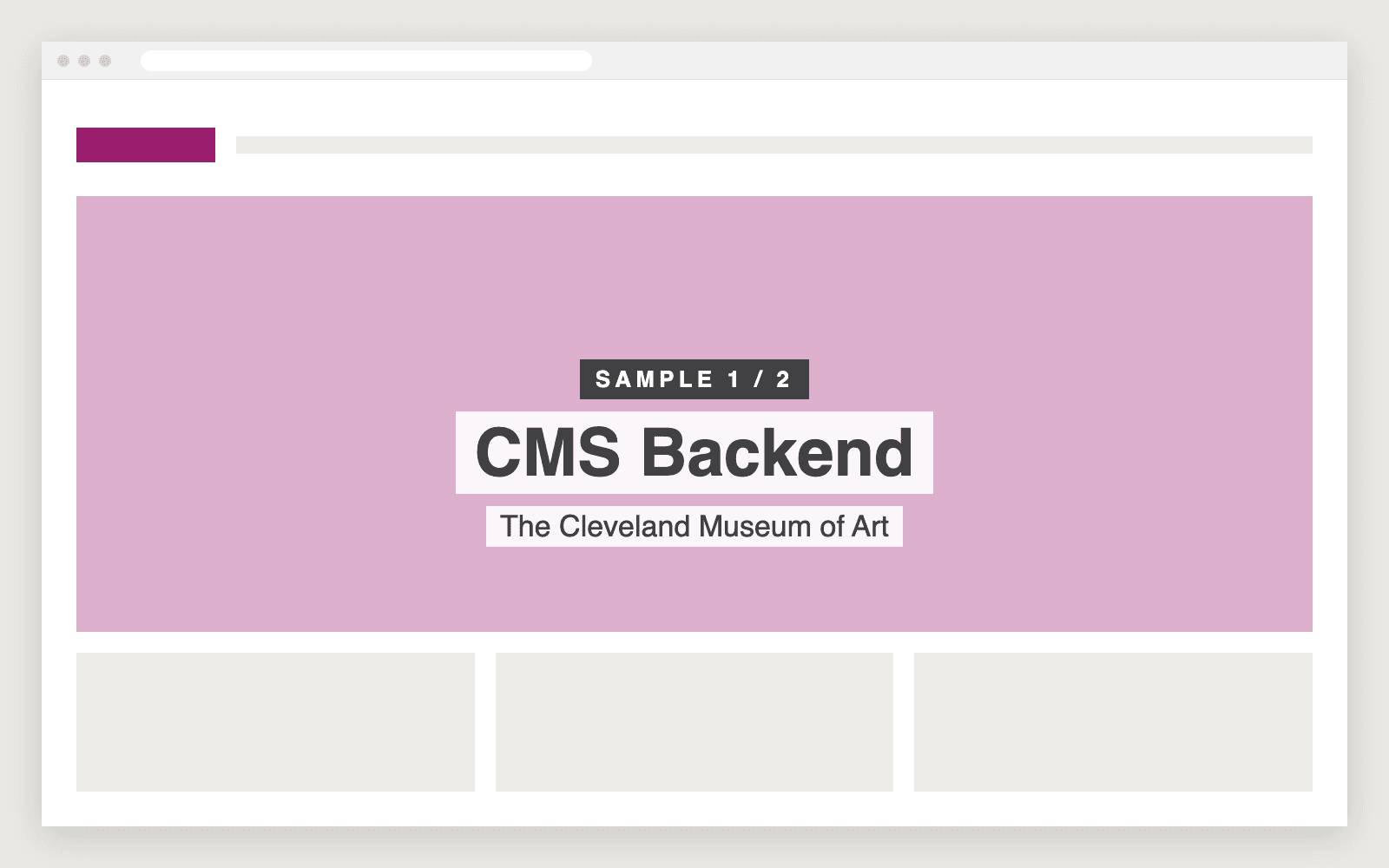Sample screenshot 1 of CMS Backend